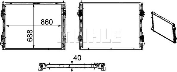 MAHLE CR 1175 000P - Radiator, engine cooling autospares.lv