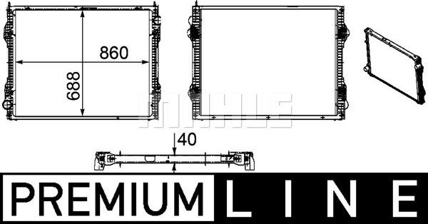 MAHLE CR 1175 000P - Radiator, engine cooling autospares.lv