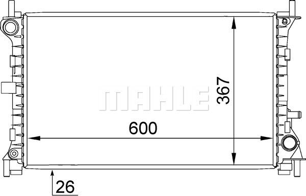 MAHLE CR 1344 000S - Radiator, engine cooling autospares.lv