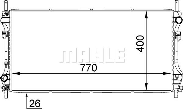 MAHLE CR 1346 000S - Radiator, engine cooling autospares.lv