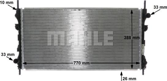 MAHLE CR 1346 000S - Radiator, engine cooling autospares.lv