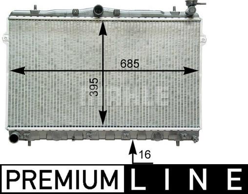 MAHLE CR 1282 000P - Radiator, engine cooling autospares.lv