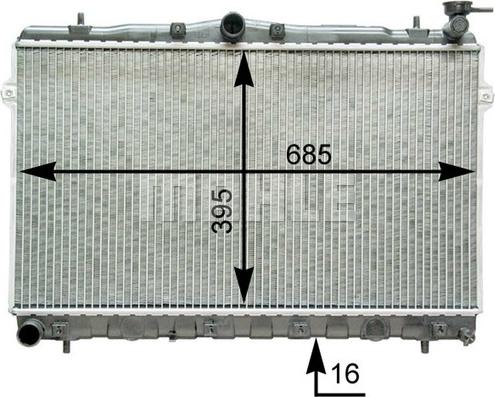 MAHLE CR 1282 000P - Radiator, engine cooling autospares.lv