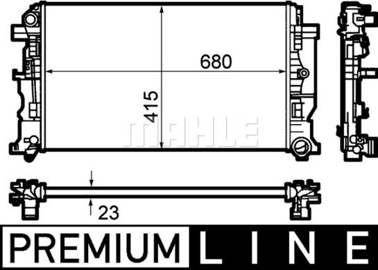 MAHLE CR 1710 000P - Radiator, engine cooling autospares.lv