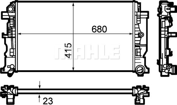 MAHLE CR 1710 000P - Radiator, engine cooling autospares.lv