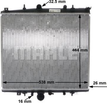 MAHLE CR 852 000S - Radiator, engine cooling autospares.lv