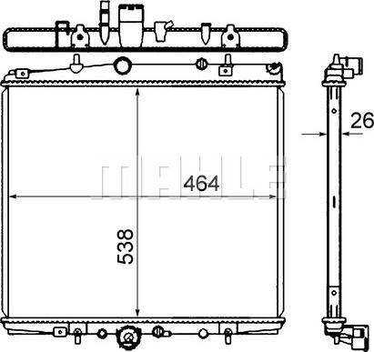 MAHLE CR 852 000S - Radiator, engine cooling autospares.lv