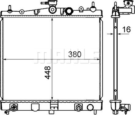 MAHLE CR 839 000S - Radiator, engine cooling autospares.lv