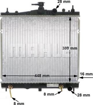 MAHLE CR 839 000S - Radiator, engine cooling autospares.lv