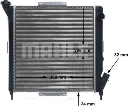 MAHLE CR 832 000S - Radiator, engine cooling autospares.lv