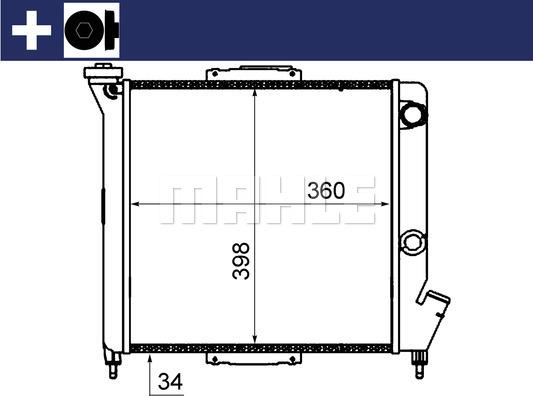 MAHLE CR 832 000S - Radiator, engine cooling autospares.lv