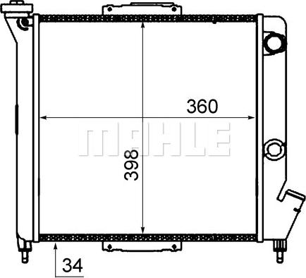 MAHLE CR 832 000S - Radiator, engine cooling autospares.lv