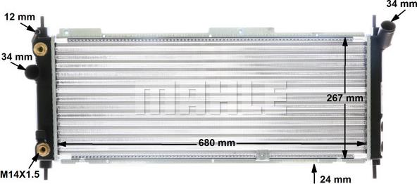 MAHLE CR 357 000S - Radiator, engine cooling autospares.lv