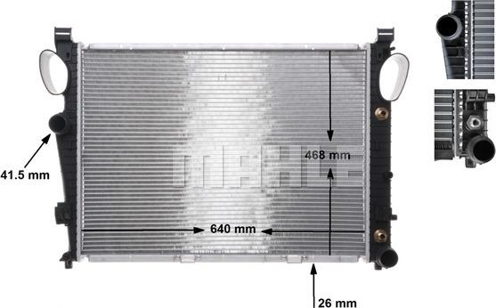 MAHLE CR 304 000S - Radiator, engine cooling autospares.lv