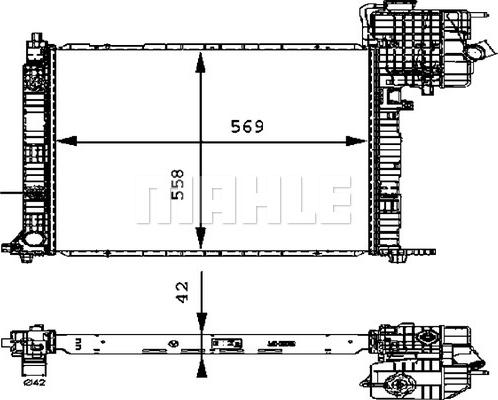 MAHLE CR 385 000P - Radiator, engine cooling autospares.lv