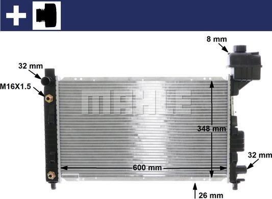 MAHLE CR 323 000S - Radiator, engine cooling autospares.lv