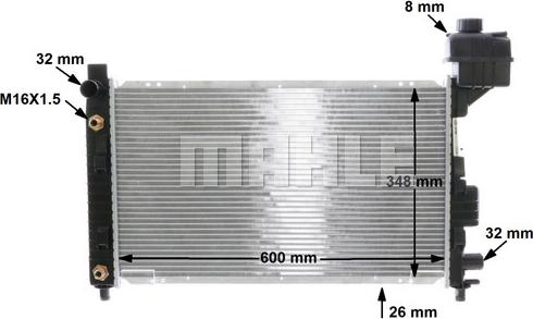 MAHLE CR 323 000S - Radiator, engine cooling autospares.lv