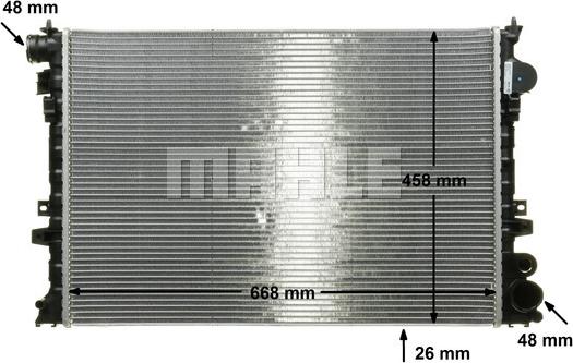 MAHLE CR 206 000P - Radiator, engine cooling autospares.lv