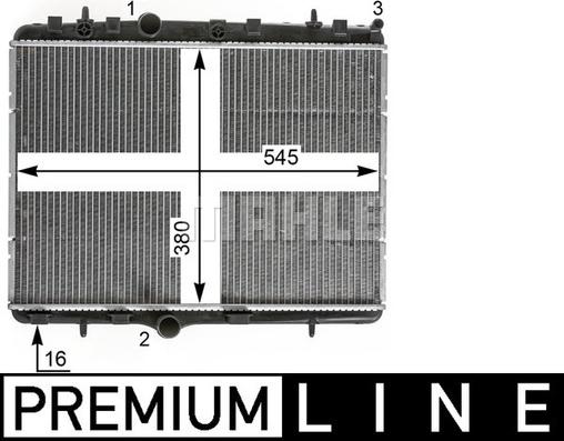 MAHLE CR 2014 000P - Radiator, engine cooling autospares.lv