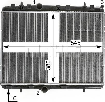 MAHLE CR 2014 000P - Radiator, engine cooling autospares.lv