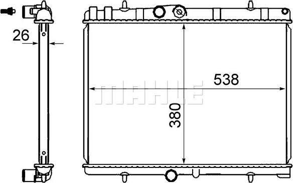 MAHLE CR 2014 000S - Radiator, engine cooling autospares.lv