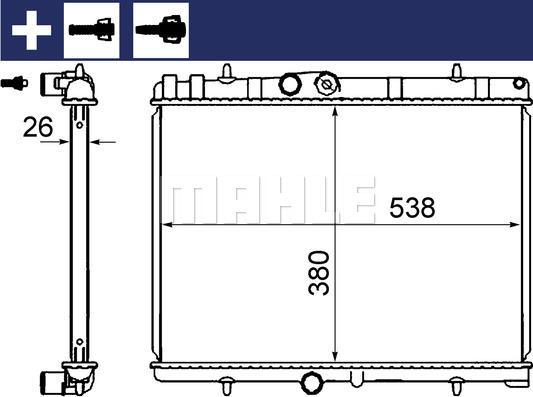 MAHLE CR 2014 000S - Radiator, engine cooling autospares.lv