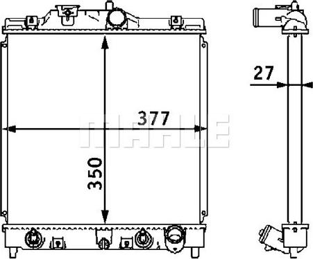 MAHLE CR 203 000S - Radiator, engine cooling autospares.lv