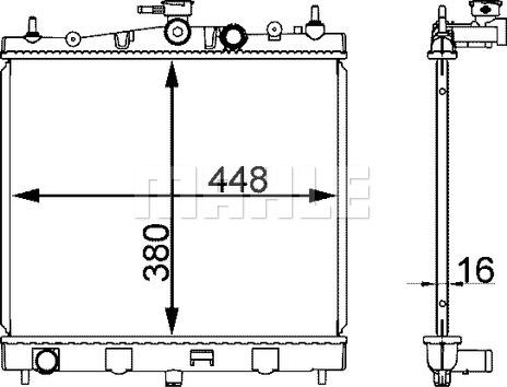 MAHLE CR 2164 000S - Radiator, engine cooling autospares.lv