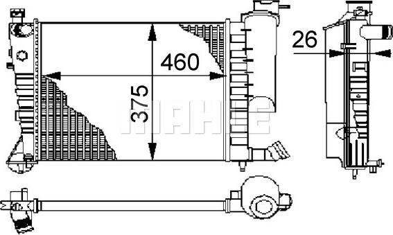 MAHLE CR 2205 000P - Radiator, engine cooling autospares.lv