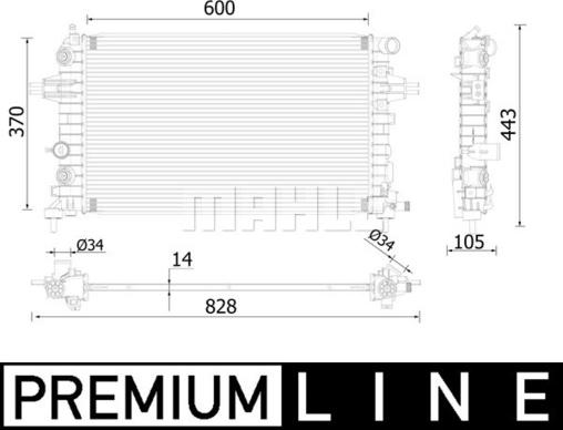 MAHLE CR 2226 000P - Radiator, engine cooling autospares.lv