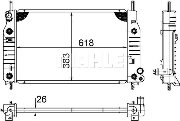 MAHLE CR 741 000S - Radiator, engine cooling autospares.lv