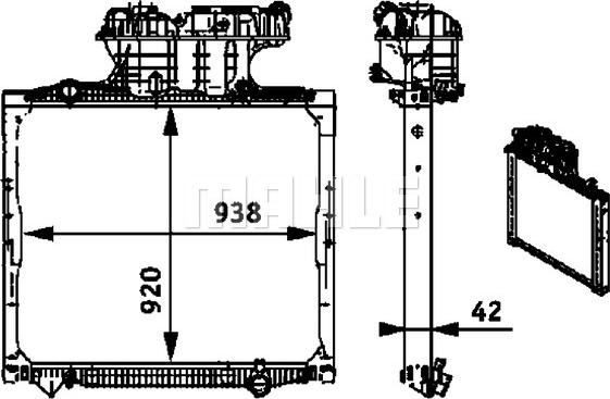 MAHLE CR 701 000P - Radiator, engine cooling autospares.lv