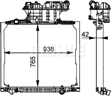 MAHLE CR 702 000P - Radiator, engine cooling autospares.lv