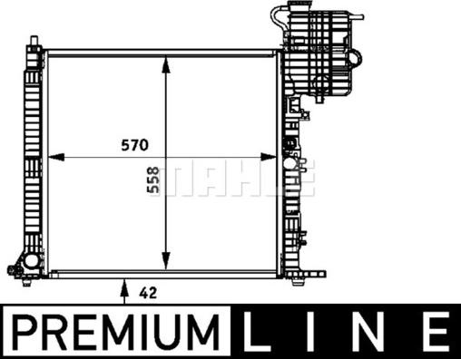 MAHLE CR 716 000P - Radiator, engine cooling autospares.lv