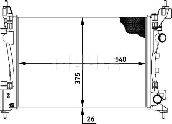 MAHLE CR 774 000P - Radiator, engine cooling autospares.lv