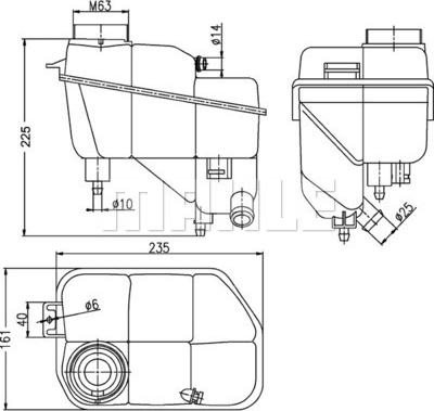 MAHLE CRT 202 000S - Expansion Tank, coolant autospares.lv