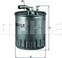 MAHLE KL 100/2 - Fuel filter autospares.lv