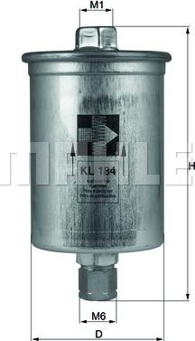 MAHLE KL 184 - Fuel filter autospares.lv