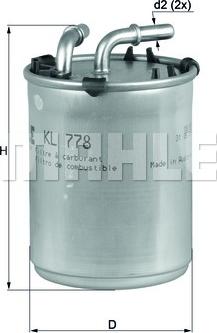 MAHLE KL 778 - Fuel filter autospares.lv