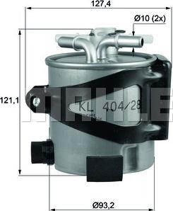 MAHLE KLH 44/25 - Fuel filter autospares.lv