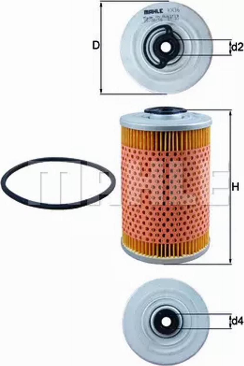 MAHLE KX 36D - Fuel filter autospares.lv