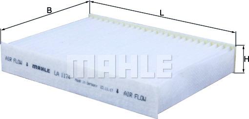 MAHLE LA 1174 - Filter, interior air autospares.lv
