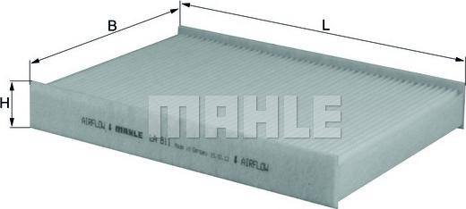 MAHLE LA 811 - Filter, interior air autospares.lv