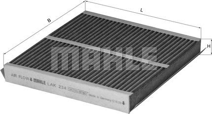 MAHLE LAK 234 - Filter, interior air autospares.lv