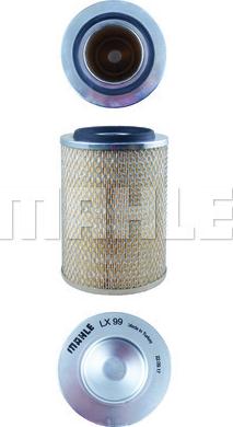 MAHLE LX 99 - Air Filter, engine autospares.lv