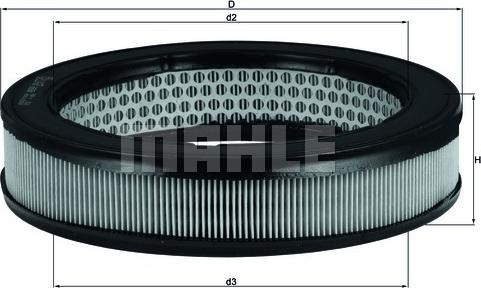 MAHLE LX 67 - Air Filter, engine autospares.lv