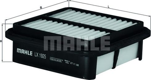 MAHLE LX 1925 - Air Filter, engine autospares.lv