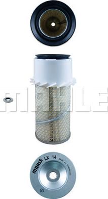 MAHLE LX 14 - Air Filter, engine autospares.lv