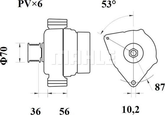 MAHLE MG 96 - Alternator autospares.lv