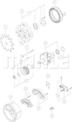 MAHLE MG 44 - Alternator autospares.lv